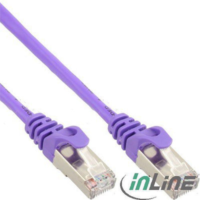 Kabllo rrjeti InLine Patch cord 72500P, Cat.5e SF UTP, 10m, vjollcë