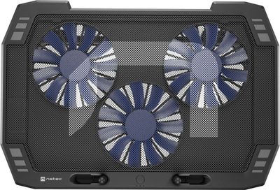 Stendë ftofëse Natec Oriole për laptop 17.3", me 3 ventilatorë, ngjyrë e zezë