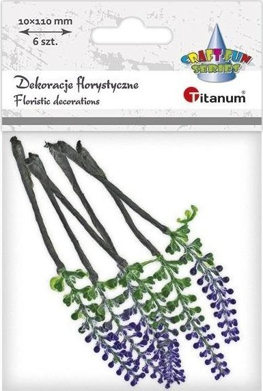 Dekorim floristik Titanium Craft Fun, tufa artificiale 10 x 110 mm, set 6 copë, jeshile vjollcë
