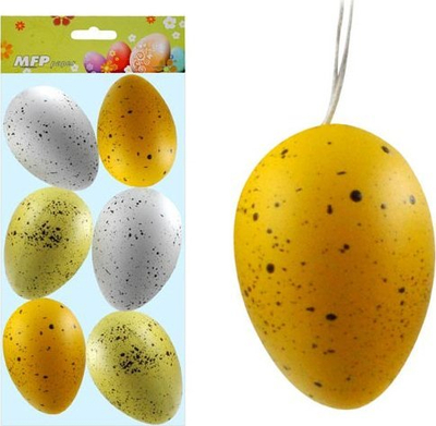 Vezë zbukurimi për Pashkë MFP, plastike 6cm, set me 6 copë, të verdha