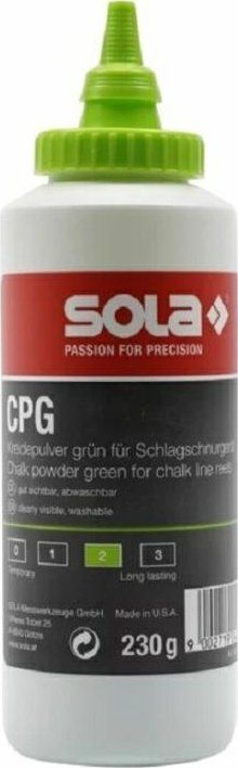 Pluhur shënjues Sola CPG, 230g, për spango shënjuese, i gjelbër