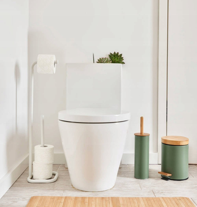 Сет WC Home24 Fino, за бања, модерен дизајн, неутрална боја