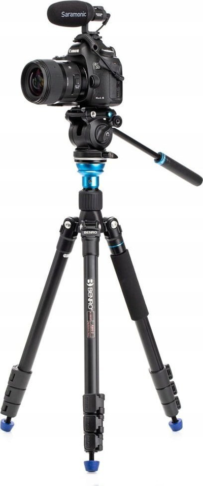 Tripod video Benro A1883F Aero2 me kokë S2PRO, alumin, i zi