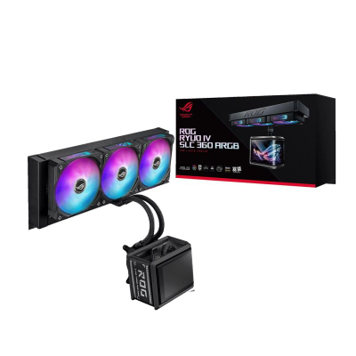 Ftohës uji për proçesor ASUS ROG Ryuo IV 360 ARGB, radiator 360 mm, 3x 120 mm, i zi