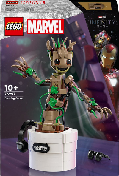 Играчка за составување Танцувачки Грут Guardians of the Galaxy, интерактивна, декоративна фигура, кафеава
