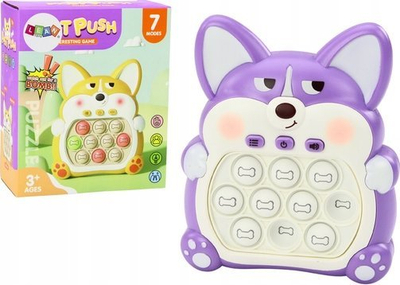 Lodër arcade Pop-It Fox, 7 mënyra loje, efekte zanore, vjollcë