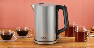 Shtekator elektrik Tefal Bronx, 1.7L, çelik inox, ngjyrë argjendi