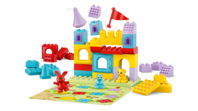 Set ndërtimi LEGO DUPLO 10450 Hopsy's Castle Game, 47 pjesë, lojë tavoline edukative, shumëngjyrësh