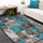 Qilim BCF, 240x330 cm, polipropilen, me lule, gri me blu