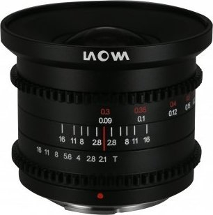 Lentë cine Laowa 6mm T2.1 Zero D, Micro Four Thirds, e zezë