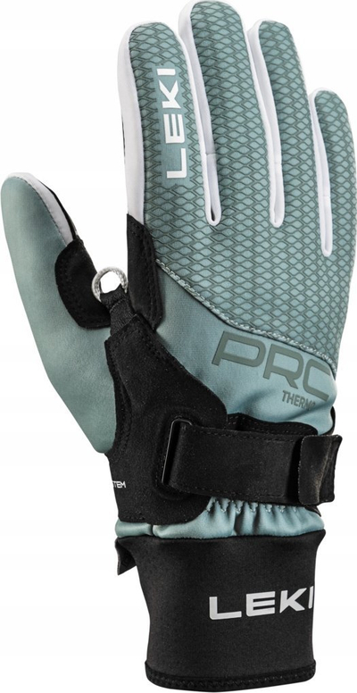 Doreza ski për goca Leki PRC Thermo Shark Lady Blue 6.0, termo, të zeza