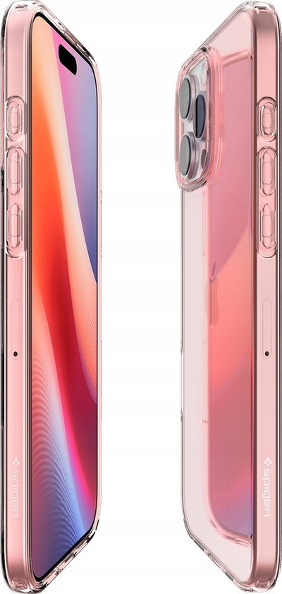 Kapak telefoni Spigen Crystal Flex për iPhone 16 Pro Max, transparent, rozë kristal