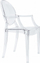 Set karrigesh OSKAR Busan Chair, polikarbonat transparent, 4 copë