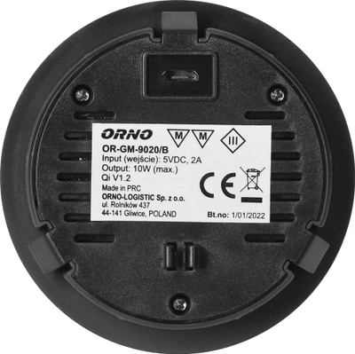 Karikues wireless Orno, karikim induktiv, i zi