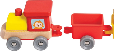 Lodër tren Hape Monkey Number Train, për mësu numrat, me majmunë, shumëngjyrësh