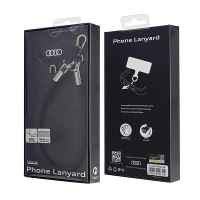 Varëse telefoni Audi Universal, litar 28cm, najlon, e zezë