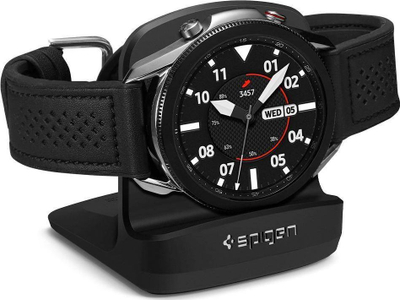Mbajtëse ore smart Spigen S352 Night Stand për Samsung Galaxy Watch 3 dhe Watch 4, TPU, e zezë