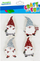 Ornamente për zbukurim Krishtlindjesh Craft with Fun 521577, set me 4 copë, me Santa Claus