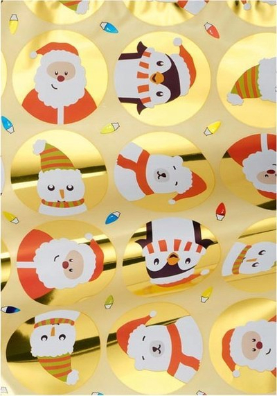 Qese dhuratash celofan MFP Oslo Christmas Santa, 20x35cm, motiv festash, blu