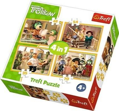 Puzzle 4në1 Trefl The Treflik Family - Preparations for the ball