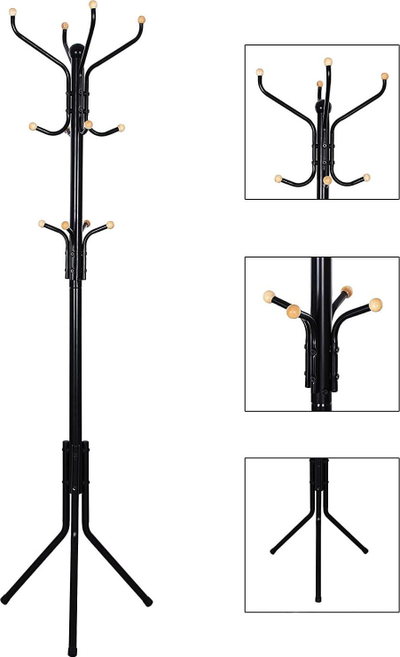 Varëse dyshemeje SONGMICS RCR19B, metal, 182 cm, e zezë