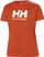 Bluzë Helly Hansen me logo për goca, pambuk organik, me mëngë të shkurtra, portokalli
