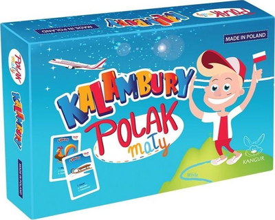 Lojë tavoline Kangur Kalambury Polak Mały, me mimika, për kalamaj dhe të rritur, blu