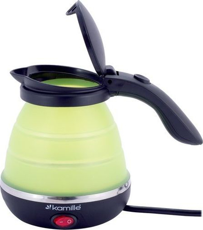 Ibrik elektrik Kamille për udhëtime, palosës, 0.5L, 750W, jeshil
