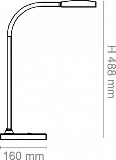 Llambë tavoline CEP Flex LED, 7W, 400 lm, e zezë