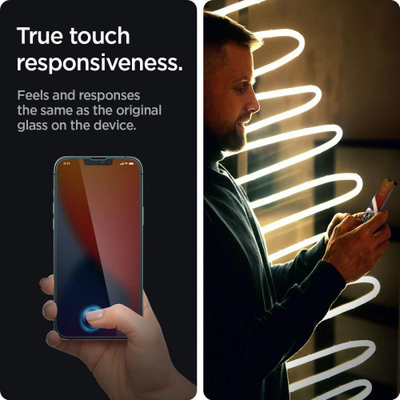Xham mbrojtës Spigen GLAS.tR Slim për iPhone 13 Pro Max, Privacy, transparent