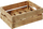 Дрвена гајба Kesper Wooden Burnt Crate, борово дрво, изгорен дизајн, кафеава