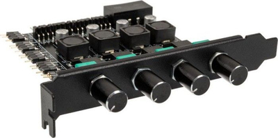 Kontrollues ventilatoresh PCI Lamptron CP436 ARGB, 4 kanale, i zi