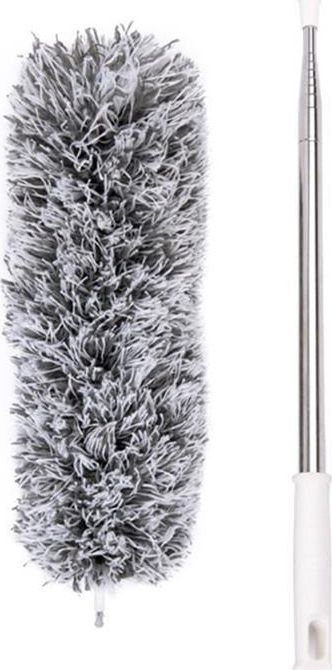 Furçë pluhuri teleskopike me mikrofibër, 280cm, me koka të lëvizshme, gri