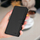 Futera me kapak tip portofol për Xiaomi Redmi Note 14 4G, lëkurë eko, mbyllje me magnet, e zezë