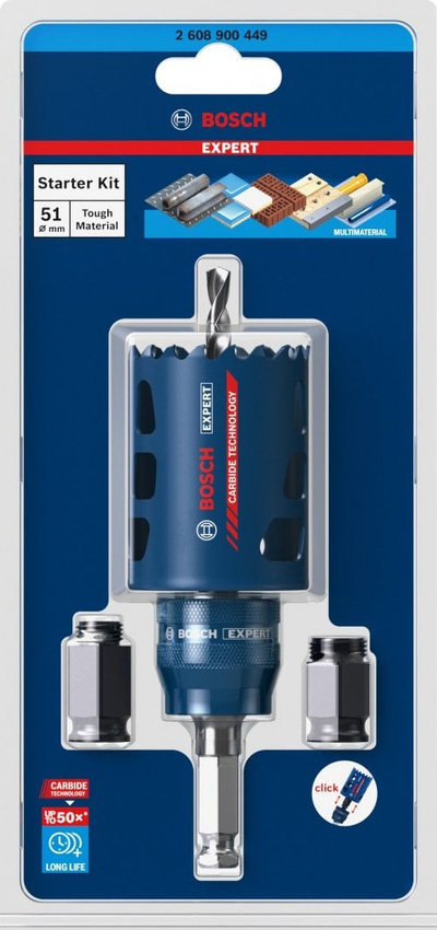 Set shpuese rrethore Bosch EXPERT Tough Material, 51mm, 60mm