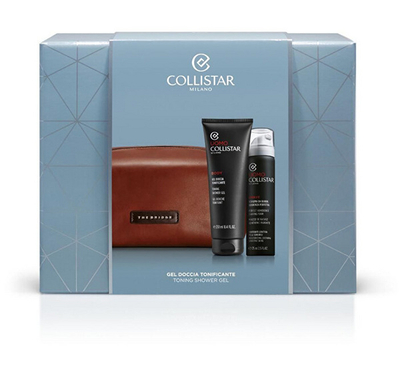 Set për trup Collistar Doccia Tonificante, xhel dushi 250 ml + shkumë rroje 75 ml + çantë kozmetike