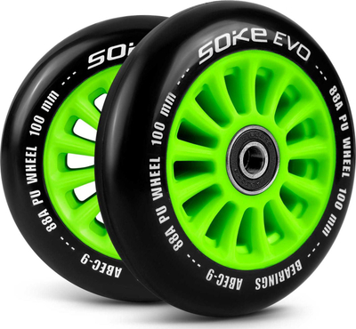 Rrota për trotinet SOKE, 100 mm, set 2 copë, jeshile