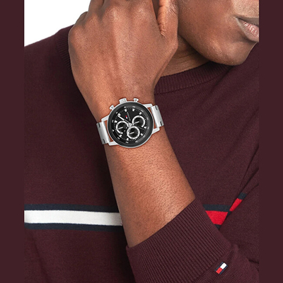 Orë për meshkuj Tommy Hilfiger Rocky 1792181, e argjendtë