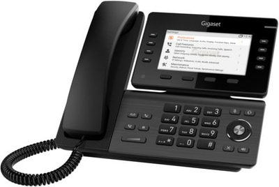 IP телефон за на биро Гигасет P825 IP PRO, екран 5\", PoE, црн