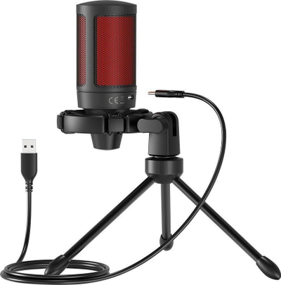 Mikrofon gaming Savio Sonar Pro, kardioid, USB, i zi