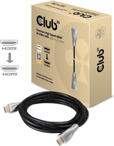 Kabllo HDMI Club 3D CAC-1311, 1m, e zezë