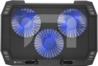 Stendë ftofëse Natec Oriole për laptop 17.3", me 3 ventilatorë, ngjyrë e zezë