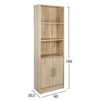 Raft librash ENSLEY, Melaminë, 60×30×180 cm (HM2027.02)
