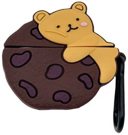 Заштитно 3D футрола Cookie Bear за AirPods 1/2, силикон, кафена