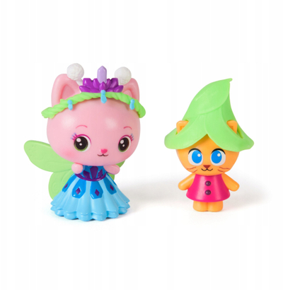 Set lodrash Spin Master Gabbys Dollhouse Queen Kitty Fairy dhe Kitty Gnome, 2 figura, me aksesorë, multikolor