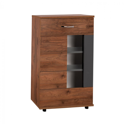 Vitrinë për TV HM2321.02 56,5×27,5×93,5 cm, gri