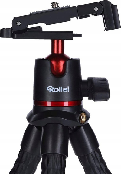 Tripod fleksibël Rollei Monkey Pod 2, i vogël, me mbajtëse telefoni, me kokë sferike, i zi