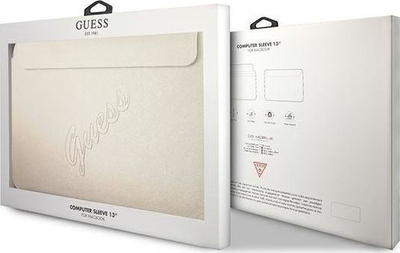 Mbrojtëse laptopi Guess Saffiano, 13\", e artë