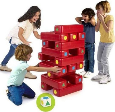 Lodër Feber Mega Big Bricks Jenga Tower, 18 blloqe, e kuqe