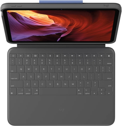 Футрола Logitech Rugged Folio за Apple iPad 2022 (10-та генерација), меѓународеа САД распоред, сива